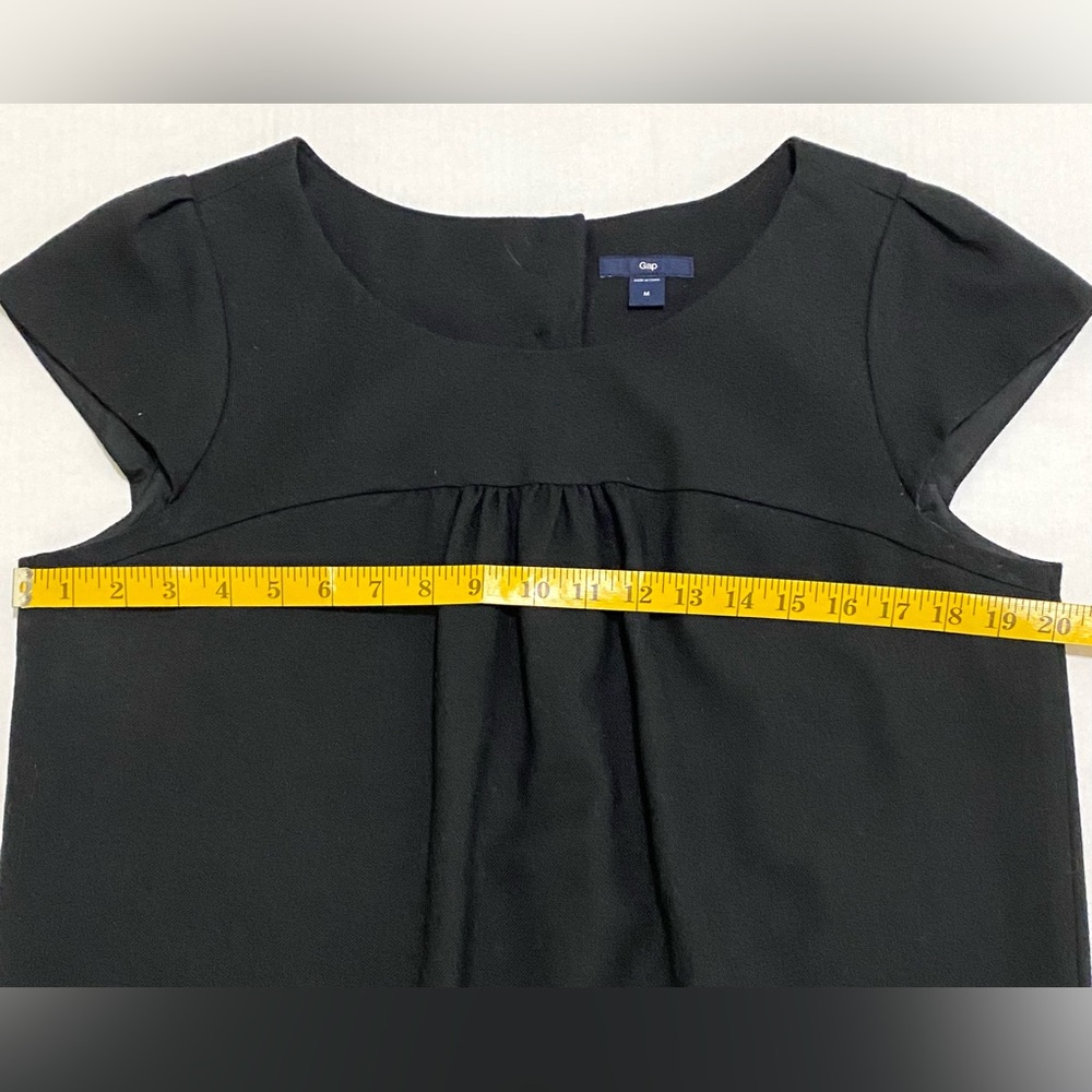 GAP Womens M Solid Black Dress Classic Essential 90s Minimalism Preppy Retro - Picture 10 of 16